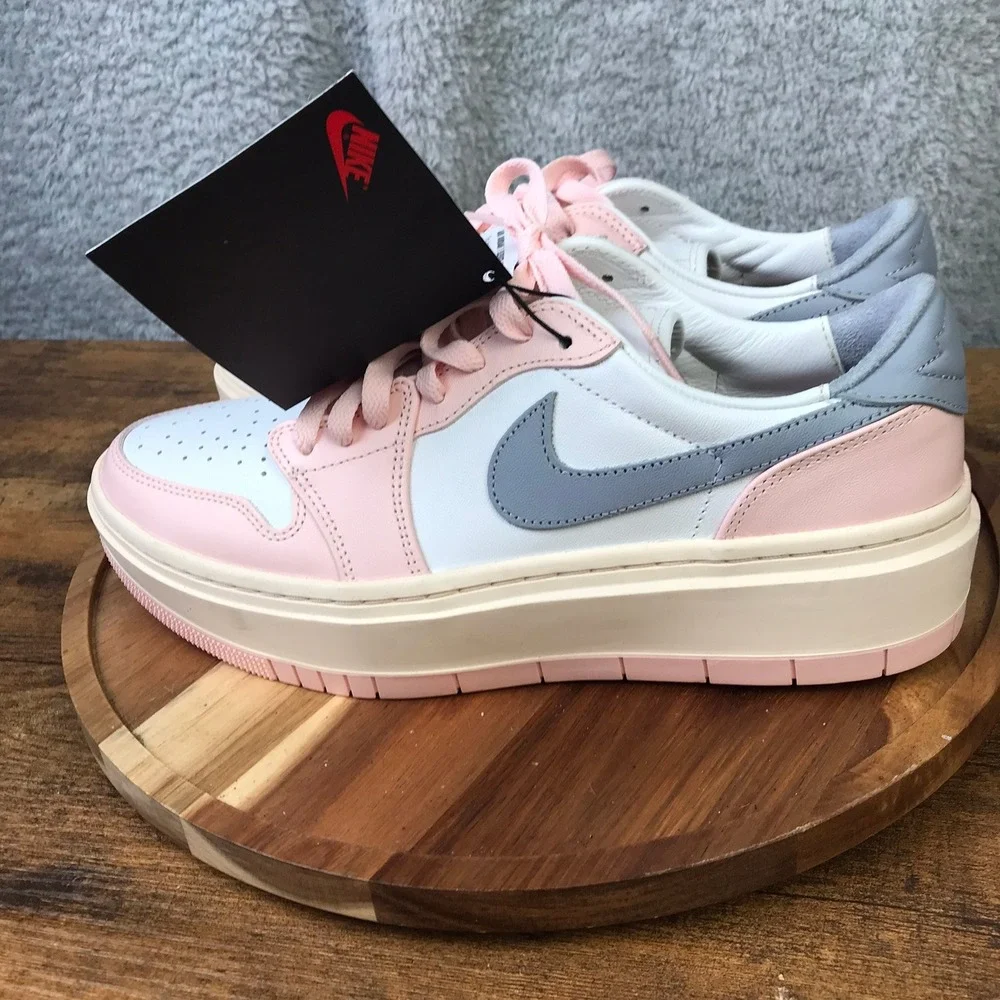 Nike Air Jordan 1 Elevate Low Women 10.5 Atmosphere Pink Grey White Sneakers NEW